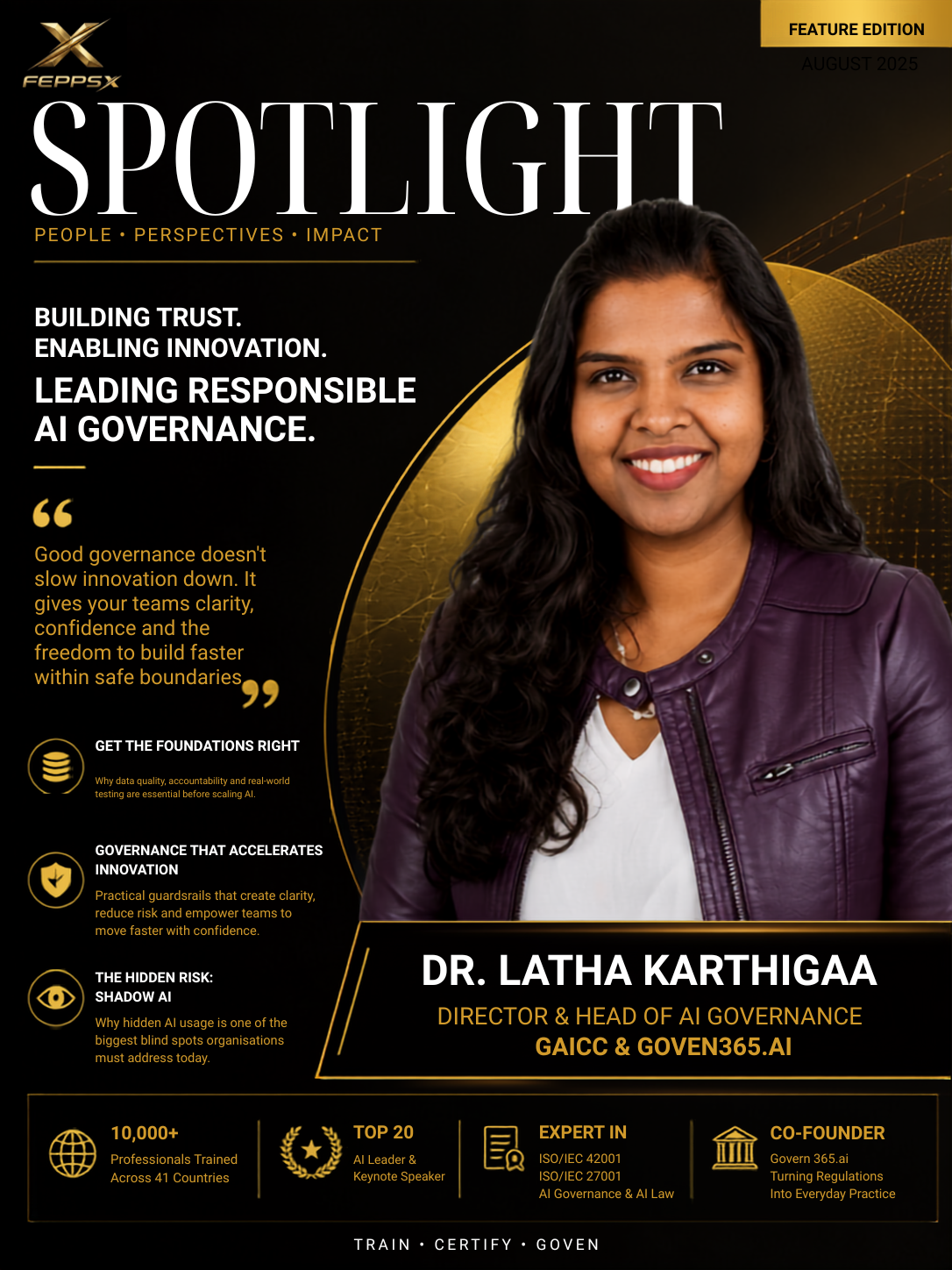 FeppsX Spotlight feature edition cover featuring Dr. Latha Karthigaa